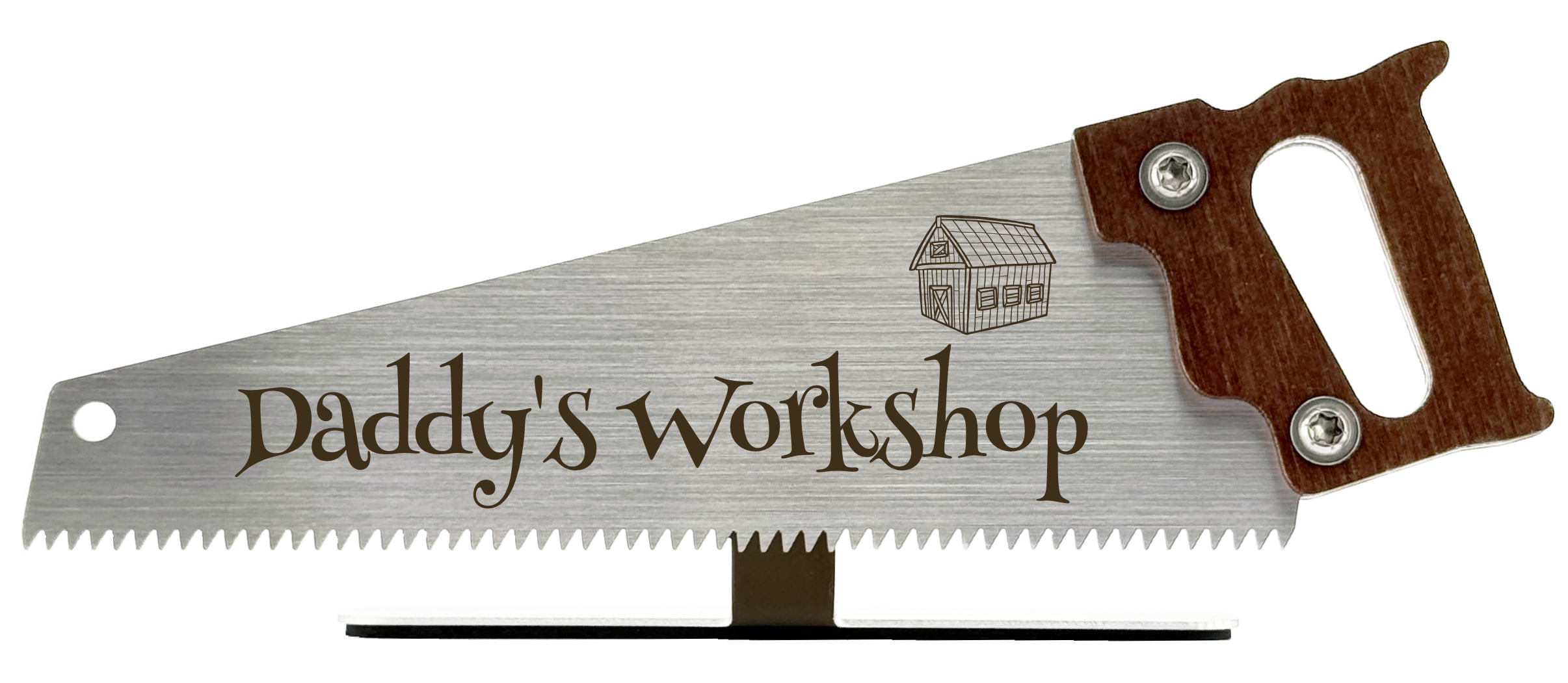Daddy's Workshop personalised saw ornament