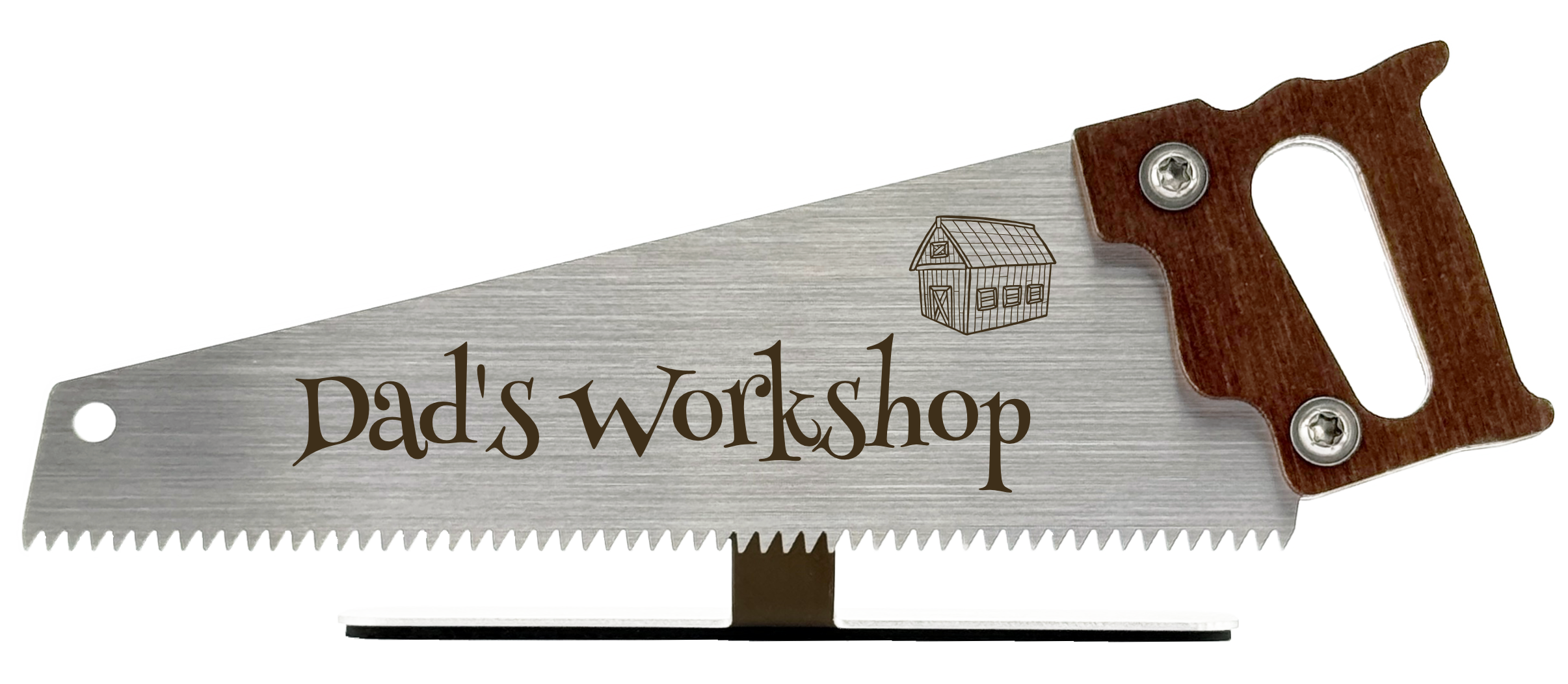 Dad's Workshop personalised saw ornament