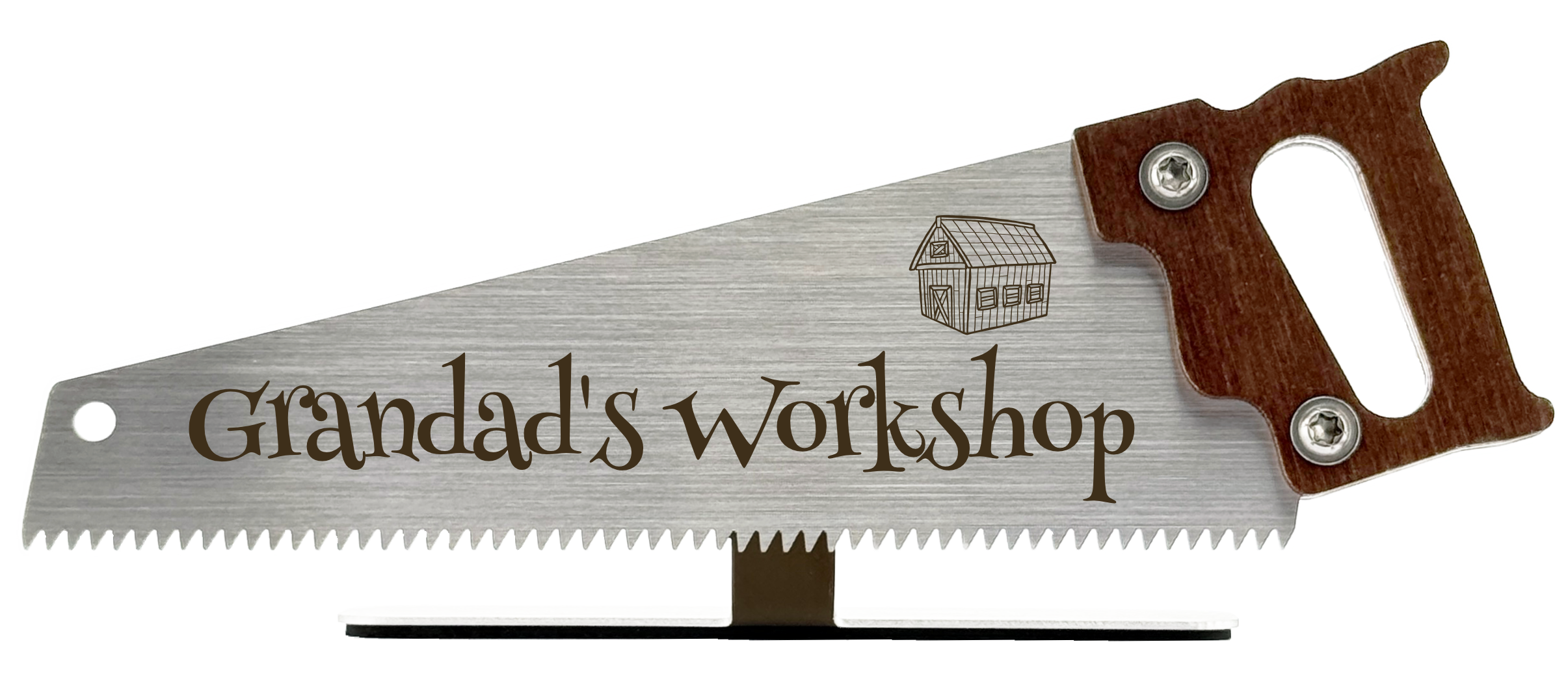 Grandad's Workshop personalised saw ornament