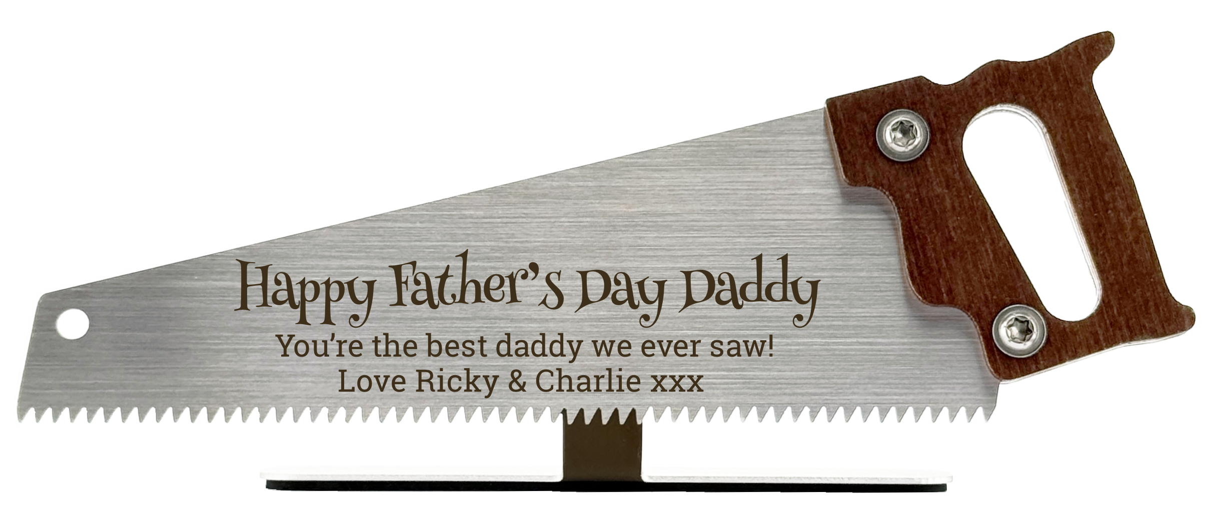 Happy Father's Day Daddy personalised saw ornament