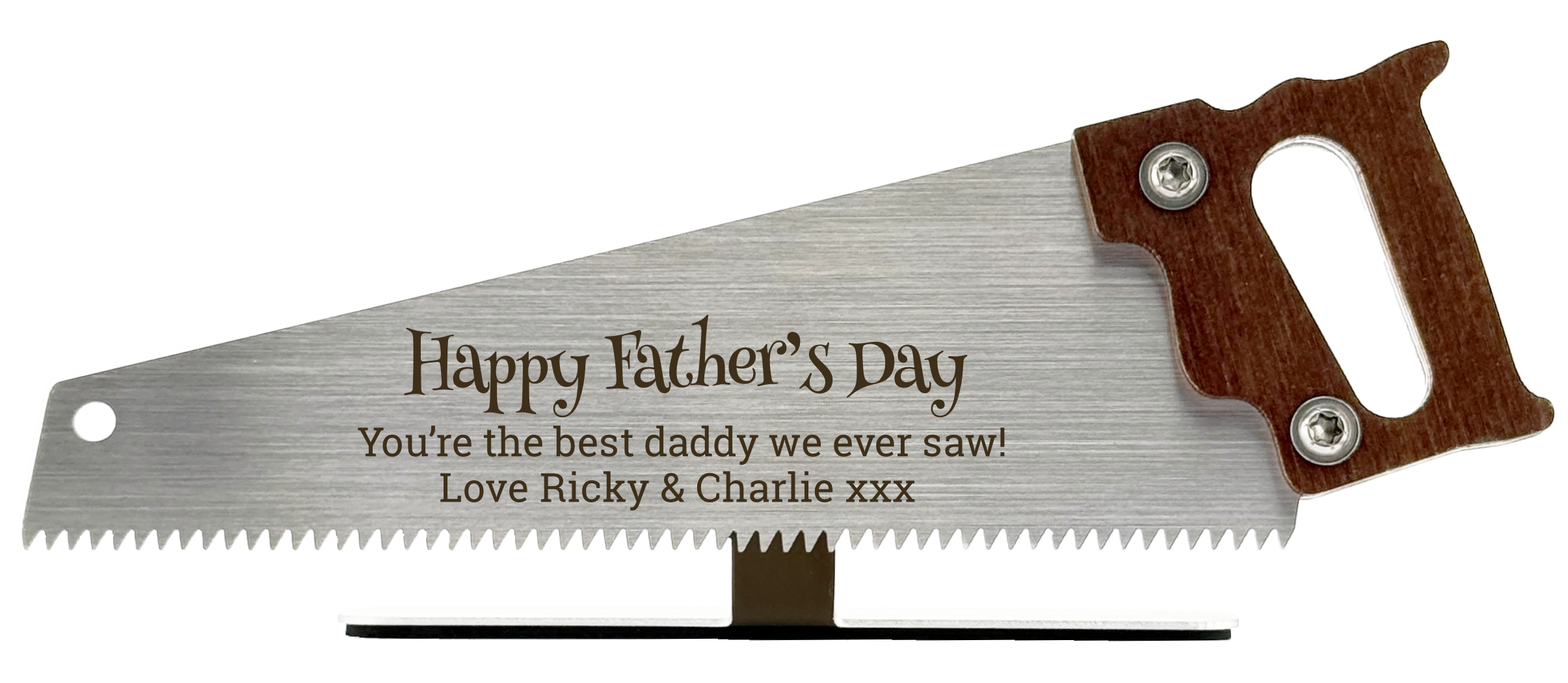 Happy Father's Day personalised saw ornament